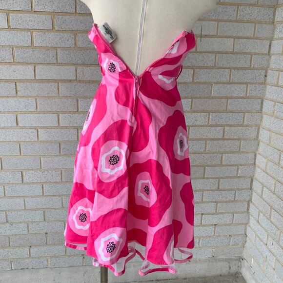 RARE EDITIONS PINK FULL SKIRT HALTER DRESS Y2K BARBIE WITH UNDERSKIRT SIZE 12 - Picture 5 of 10